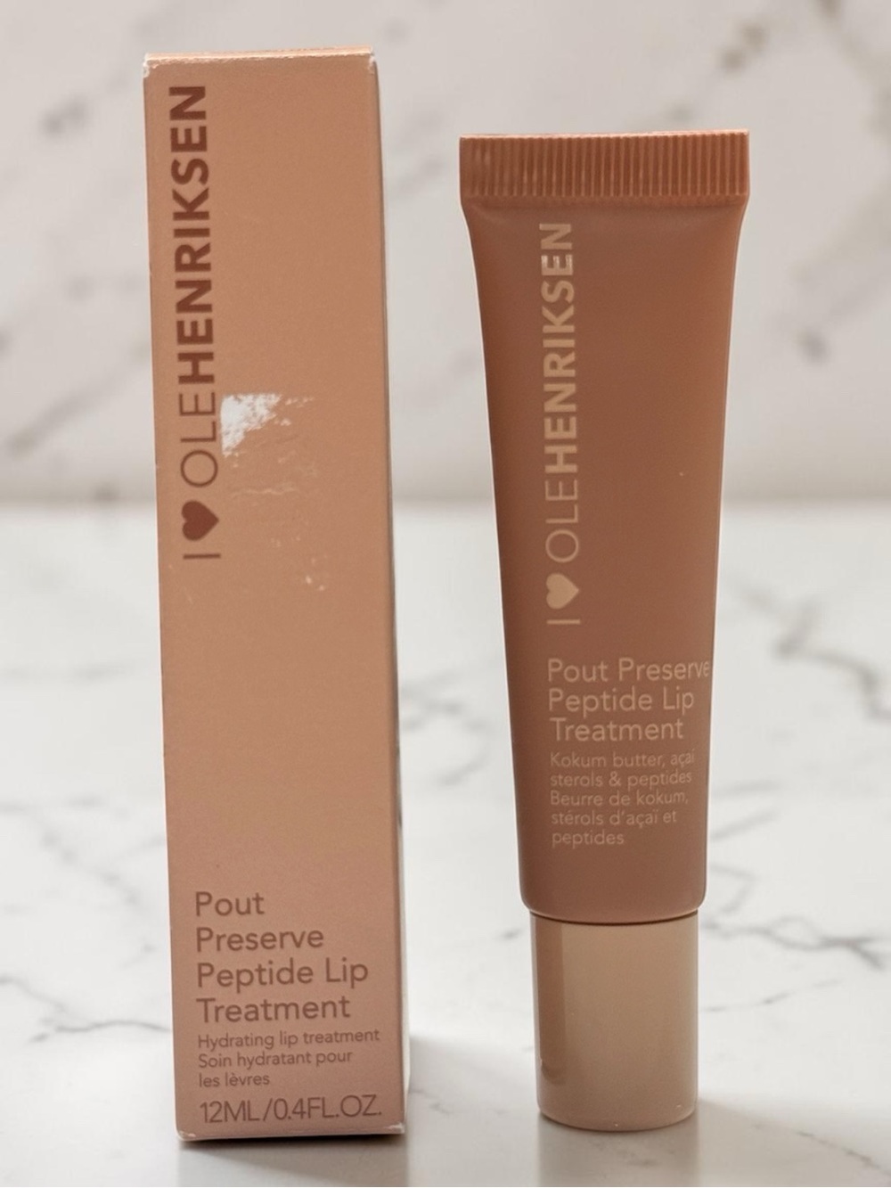 Ole Henriksen Pout Preserve Peptide Lip Treatment Cremé Brulée Glimmer NIB